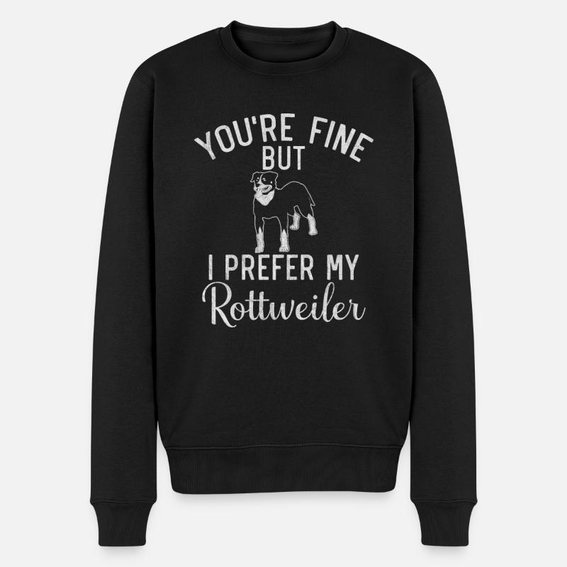 Rottweiler Gifts - Männer Premium Bio Pullover - Schwarz