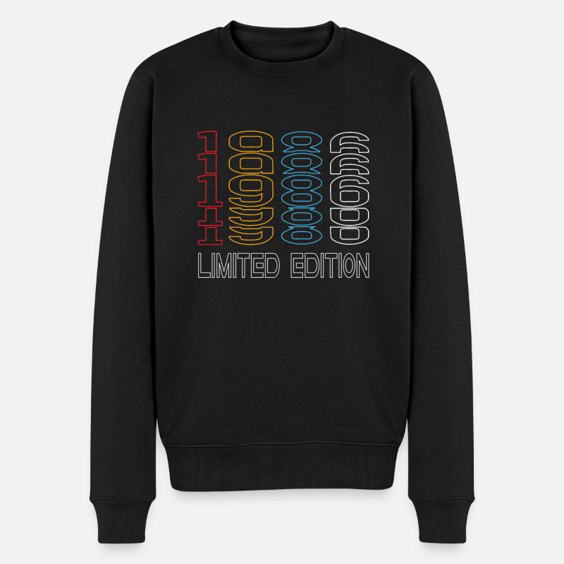 Limited Edition 1986 Geburtstag 1986 Vintage Retro - Männer Premium Bio Pullover - Schwarz