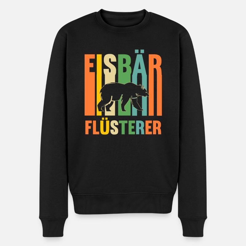 Eisbär Eisbären - Männer Premium Bio Pullover - Schwarz