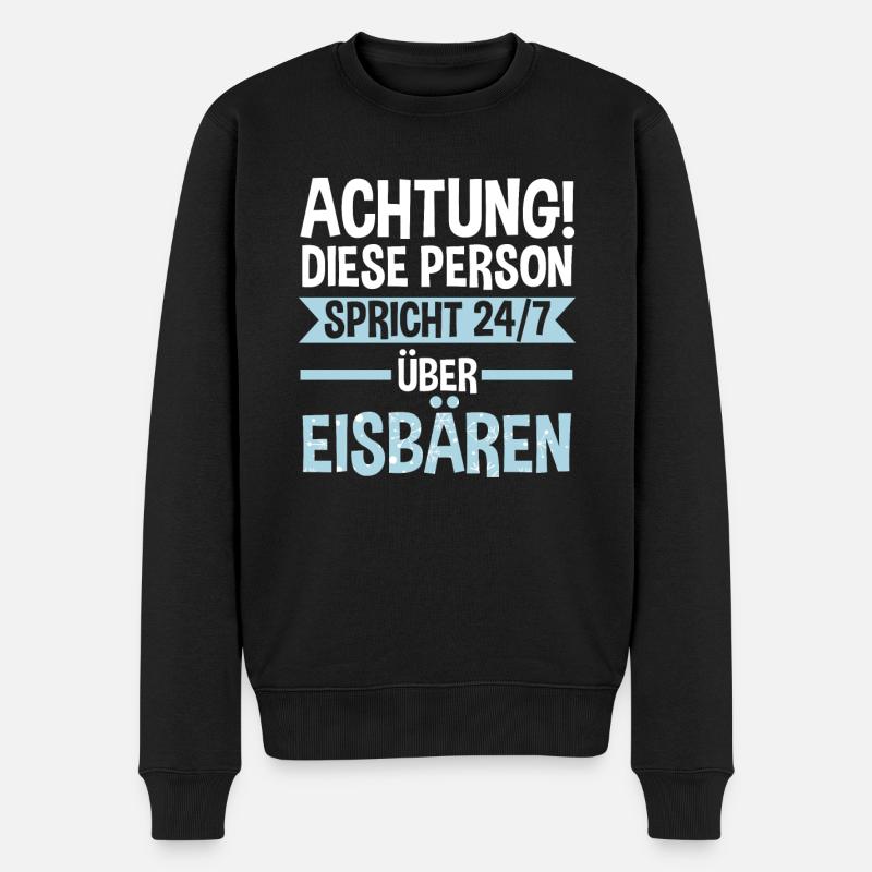 Eisbär Eisbären - Männer Premium Bio Pullover - Schwarz