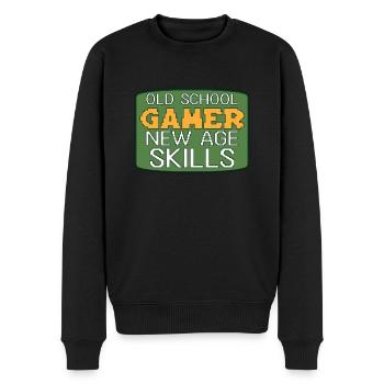 Drôle de culture du jeu rétro - Pull Premium bio Homme - noir - Devant - Nico (187cm)