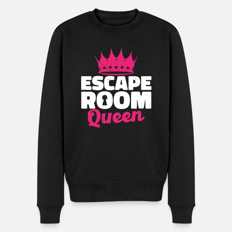 Mystery Escape Room Queen Women Challenge - Männer Premium Bio Pullover - Schwarz