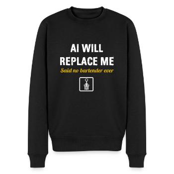 Barman Mixologue Boissons alcoolisées Barman - Pull Premium bio Homme - noir - Devant - Nico (187cm)