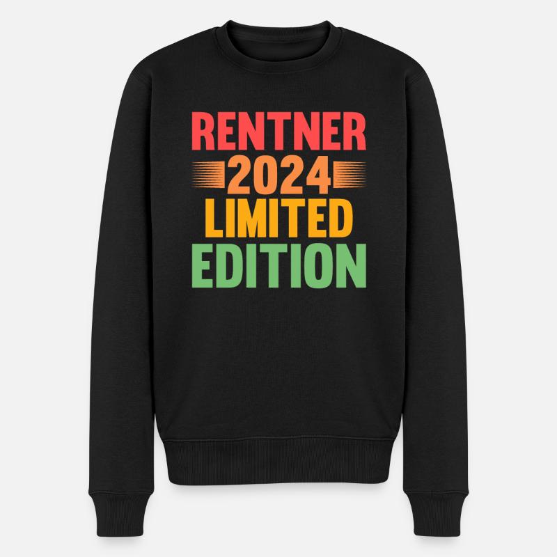 Rentner 2024 Pension Ruhestand Rente - Männer Premium Bio Pullover - Schwarz