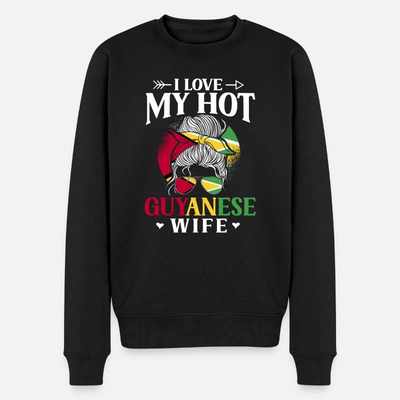 Guyana Flag Guyanais Guyanais - Pull Premium bio Homme - noir