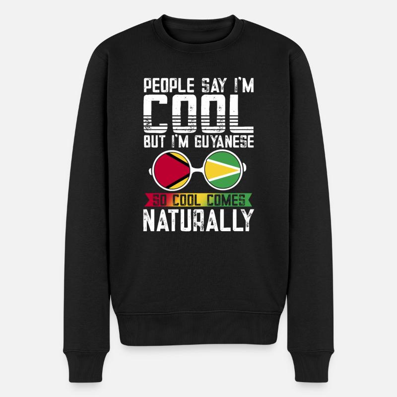 Guyana Flag Guyanais Guyanais - Pull Premium bio Homme - noir