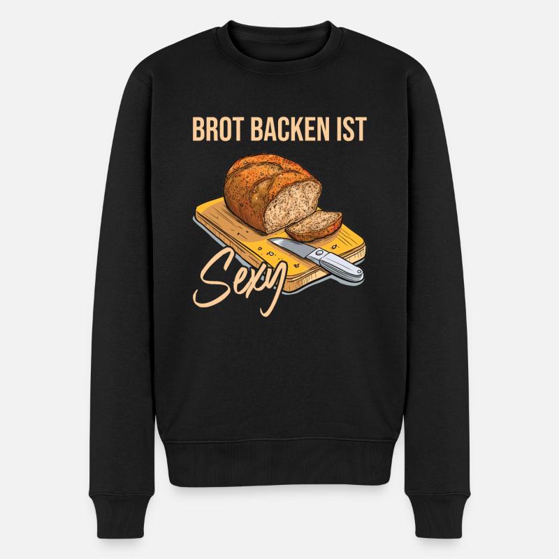 Brot Backen ist Sexy - Männer Premium Bio Pullover - Schwarz