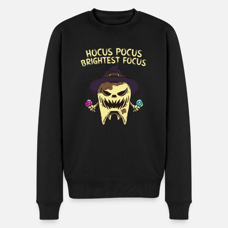 Dents effrayantes d’Halloween effrayantes - Pull Premium bio Homme - noir