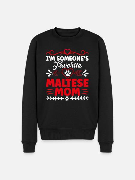 Maltese Owner Gifts - Men's Premium Organic Jumper - black