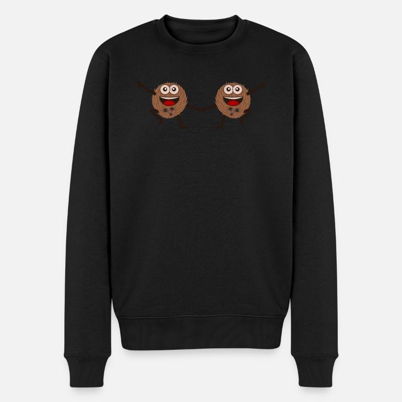 Kokusnuss Boogie Woogie Kokusnüsse - Männer Premium Bio Pullover - Schwarz