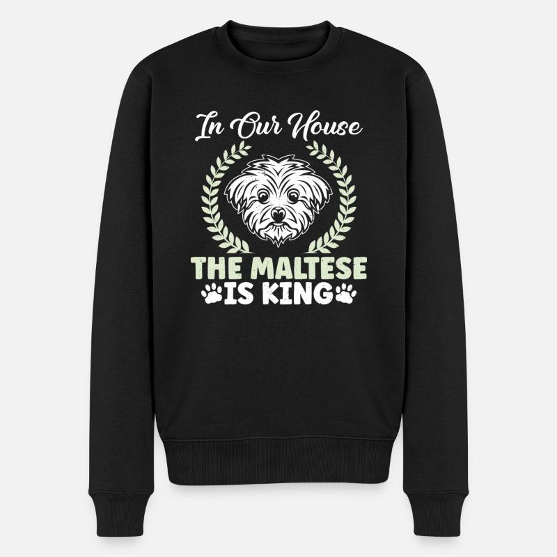 Cadeaux de propriétaire maltais - Pull Premium bio Homme - noir