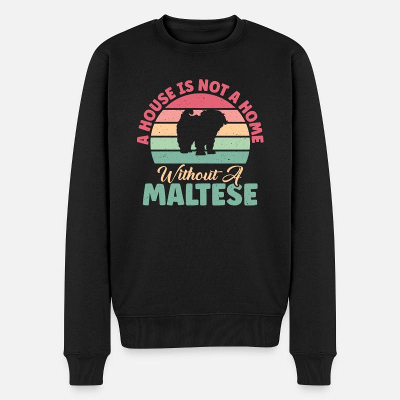 Cadeaux de propriétaire maltais - Pull Premium bio Homme - noir
