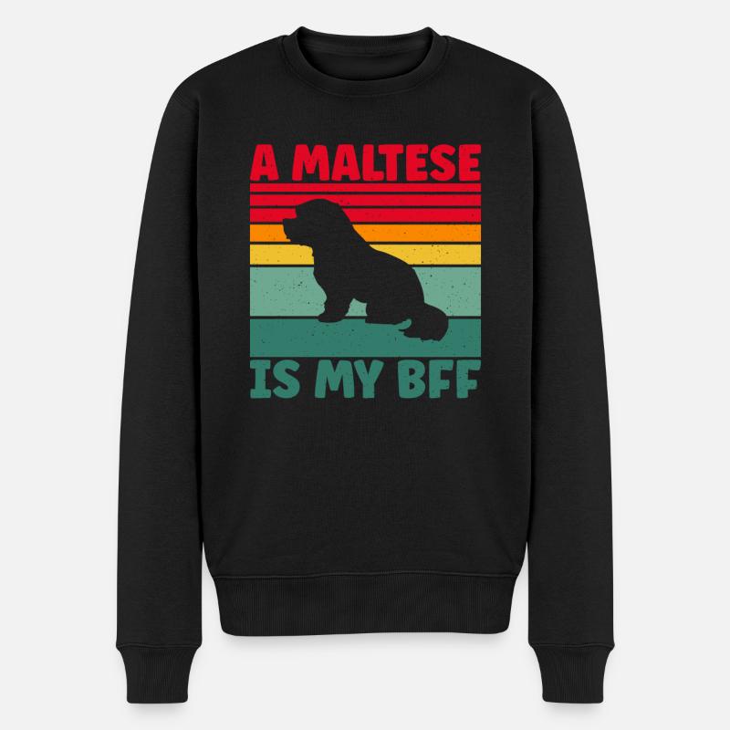 Cadeaux de propriétaire maltais - Pull Premium bio Homme - noir