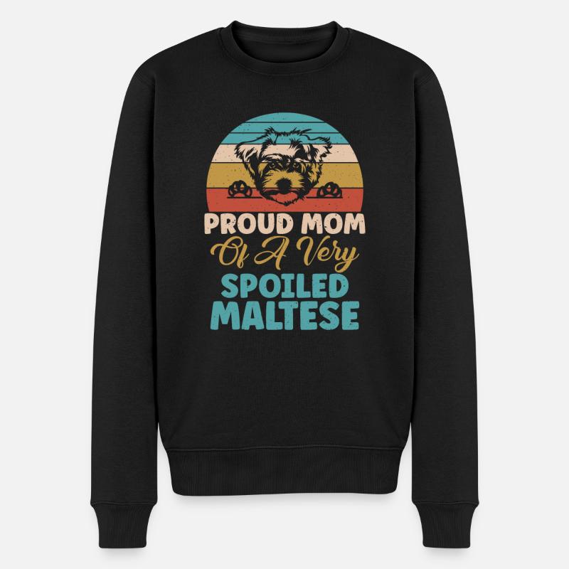 Cadeaux de propriétaire maltais - Pull Premium bio Homme - noir