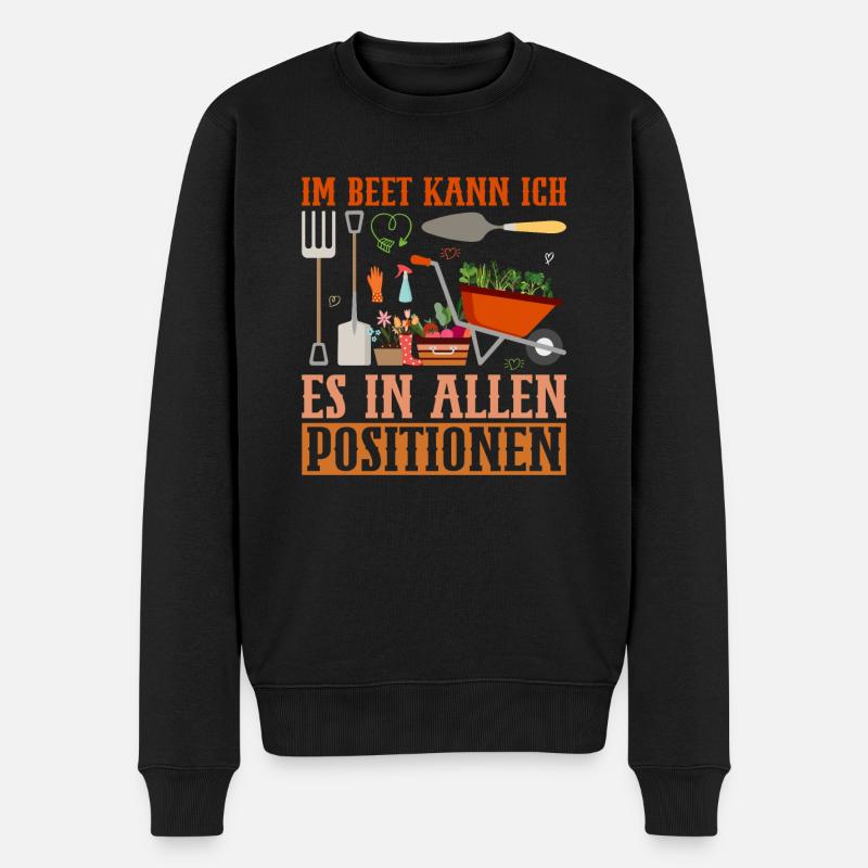 Gartenliebhaber Blumenbeet Landschaftsgärtner - Männer Premium Bio Pullover - Schwarz