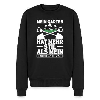 Garten Gärtnerin Blumenbeet Schrebergarten - Männer Premium Bio Pullover - Schwarz - Vorne - Nico (187cm)