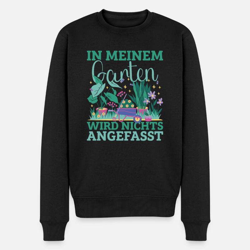 Gartenarbeit Schrebergarten Landschaftsgärtner - Männer Premium Bio Pullover - Schwarz