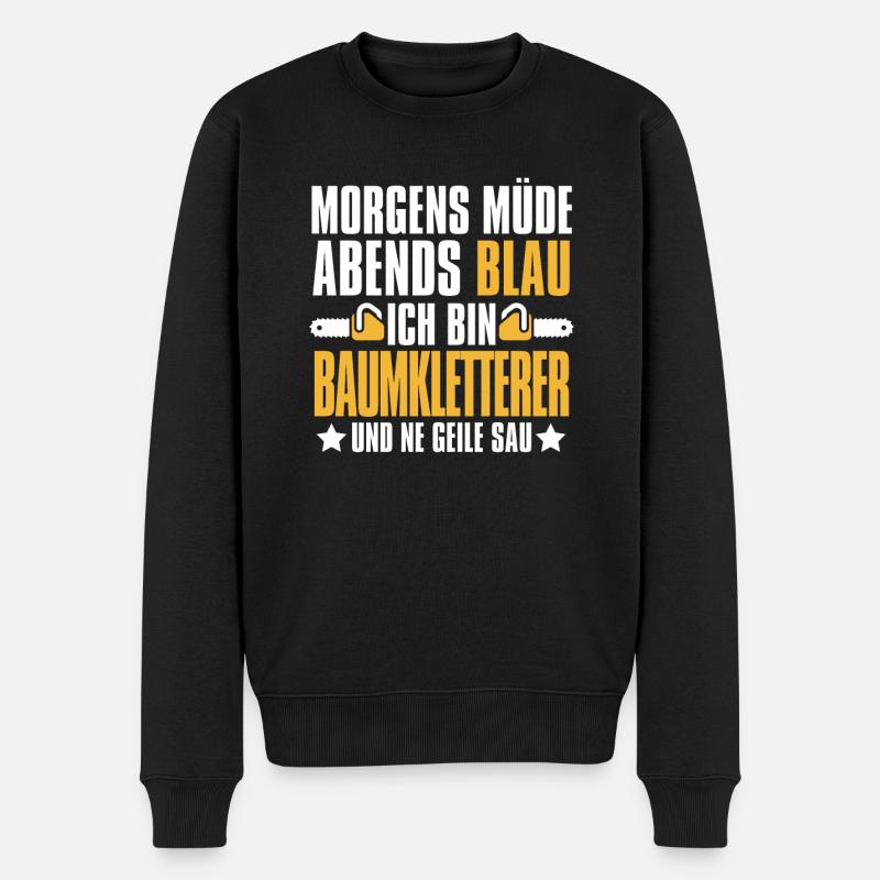 Baumpfleger Baumkletterer Arborist - Männer Premium Bio Pullover - Schwarz
