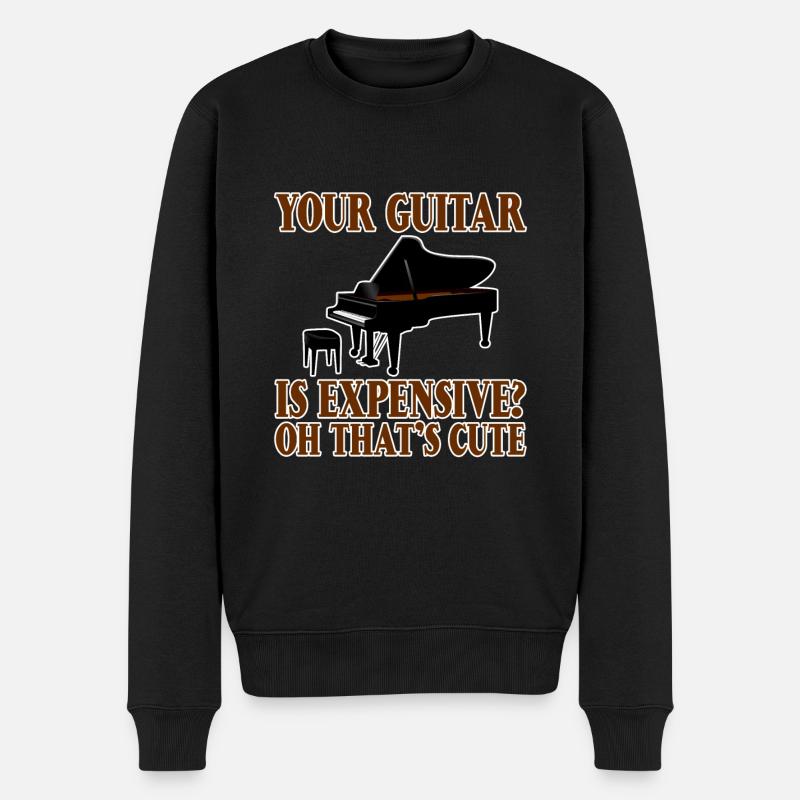 Votre guitare est chère, oh c’est mignon 4 - Pull Premium bio Homme - noir