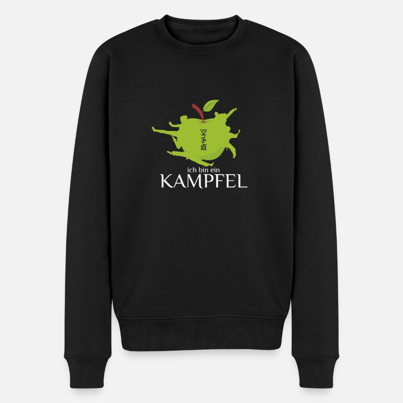 Kampfel Kampf Apfel Karate - Männer Premium Bio Pullover - Schwarz
