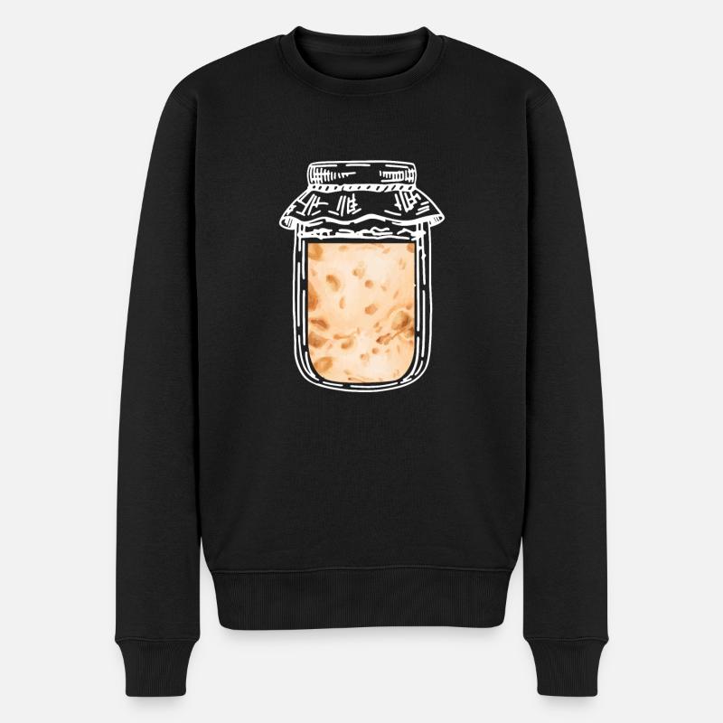 Sauerteig Im Glas - Männer Premium Bio Pullover - Schwarz