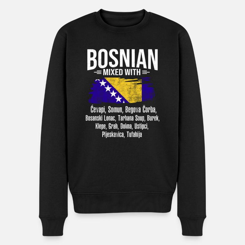 Bosnie-Herzégovine Drapeau Bosnie - Pull Premium bio Homme - noir