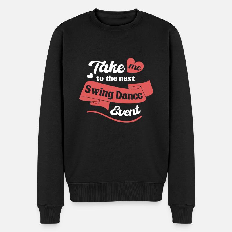 Lindy Hop Swing Tanz Paar Tänzer Swing Tanz - Männer Premium Bio Pullover - Schwarz
