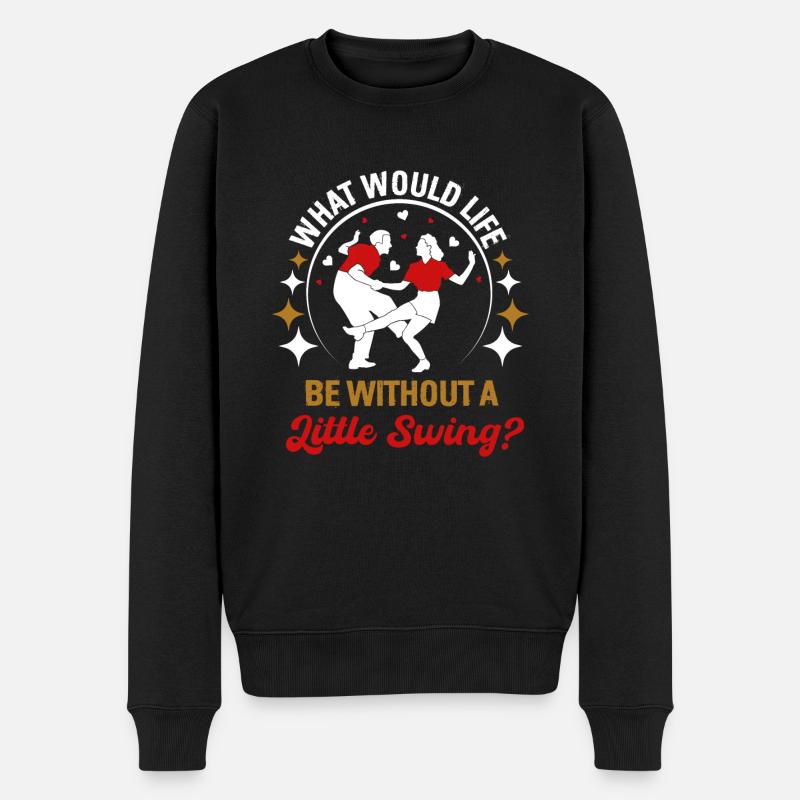 Lindy Hop Swing Tanz Paar Tänzer Swing Tanz - Männer Premium Bio Pullover - Schwarz