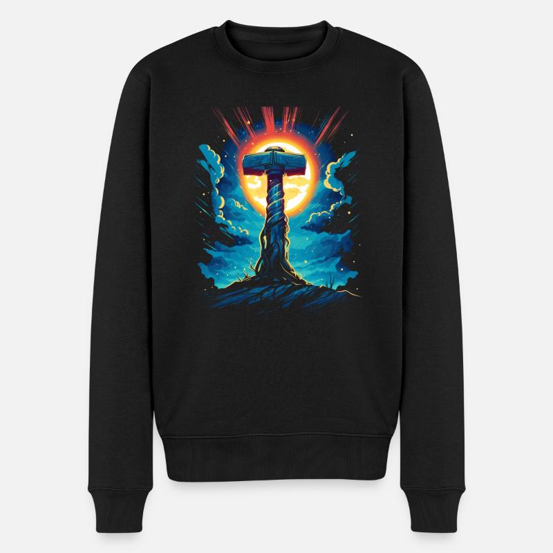 Marteau mythologique – Conquérir les légendes - Pull Premium bio Homme - noir