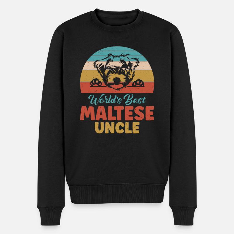 Cadeaux de propriétaire maltais - Pull Premium bio Homme - noir