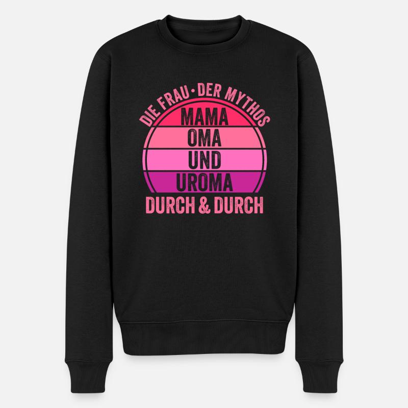 Mutter Mama Oma Uroma - Männer Premium Bio Pullover - Schwarz