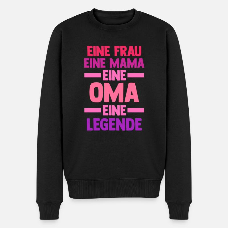 Mutter Großmutter Mama Oma - Männer Premium Bio Pullover - Schwarz
