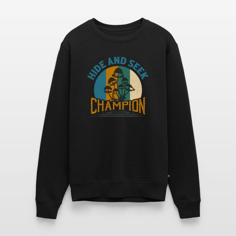 Mycologue champignon champion de cache-cache Pull Premium bio Homme