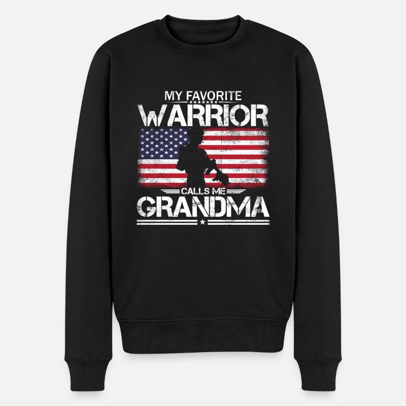 Fière grand-mère américaine - Pull Premium bio Homme - noir