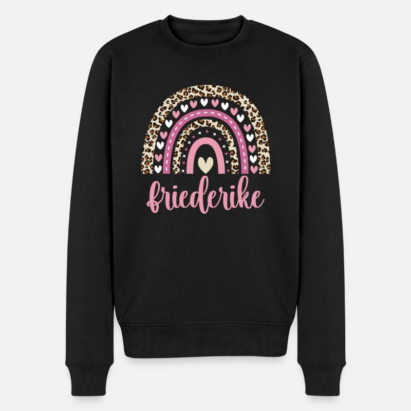 Friederike Regenbogen Name Geburtstag Friederike - Männer Premium Bio Pullover - Schwarz