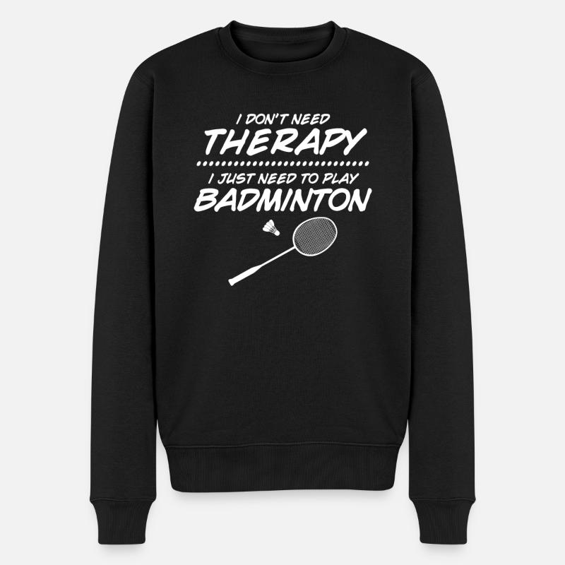 Badminton Raquette Badminton - Pull Premium bio Homme - noir