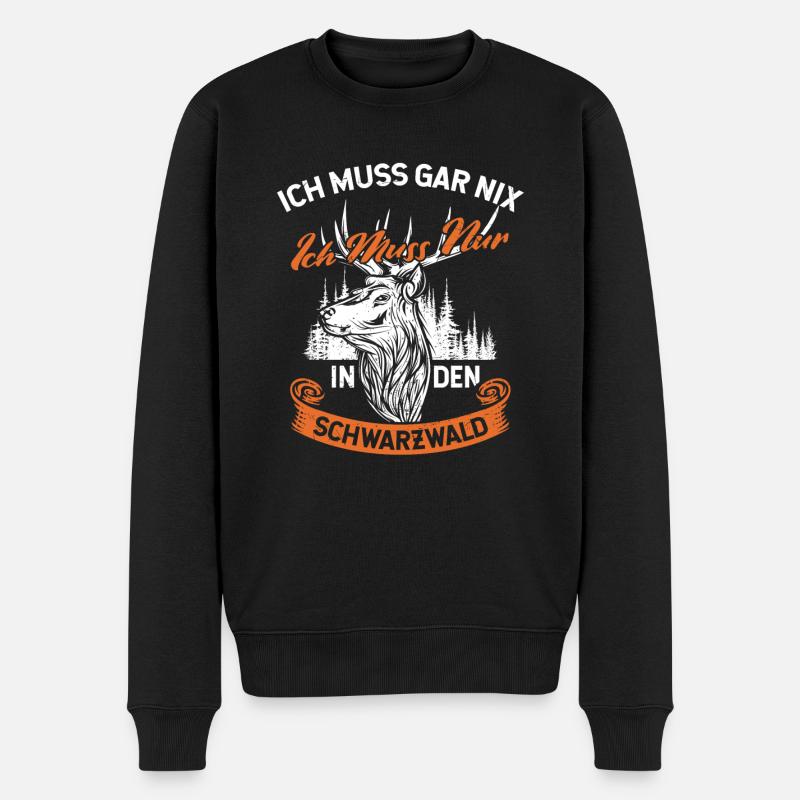 Schwarzwald Urlaub Deutschland Schwarzwälder Wande - Männer Premium Bio Pullover - Schwarz