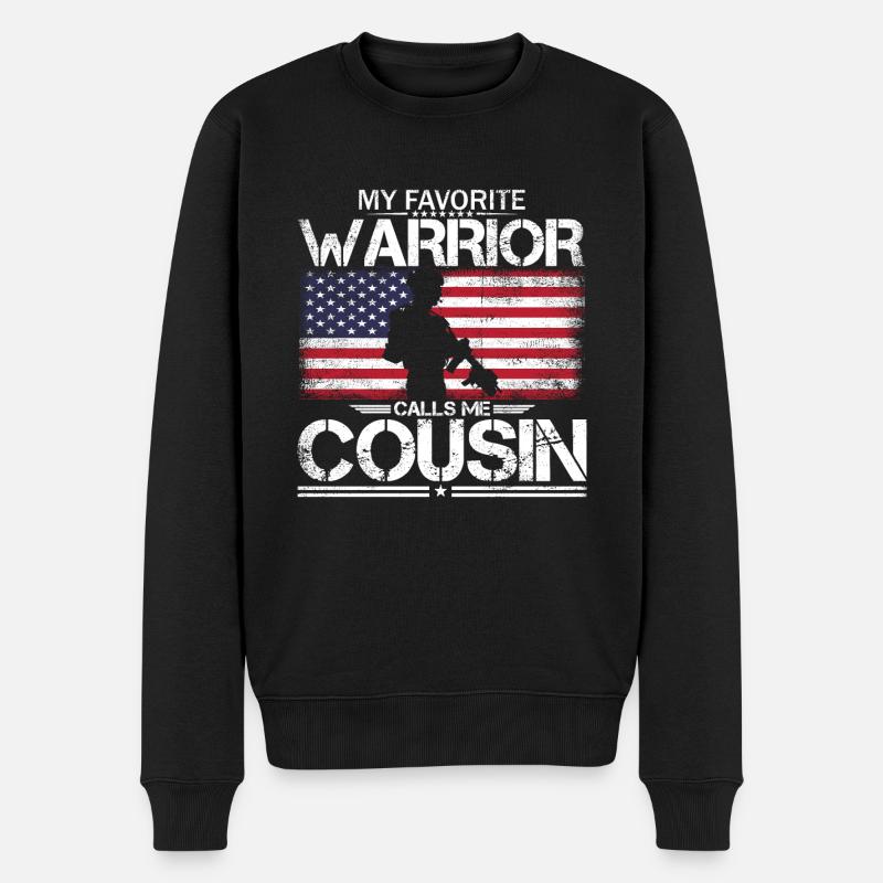 Fier cousin américain - Pull Premium bio Homme - noir