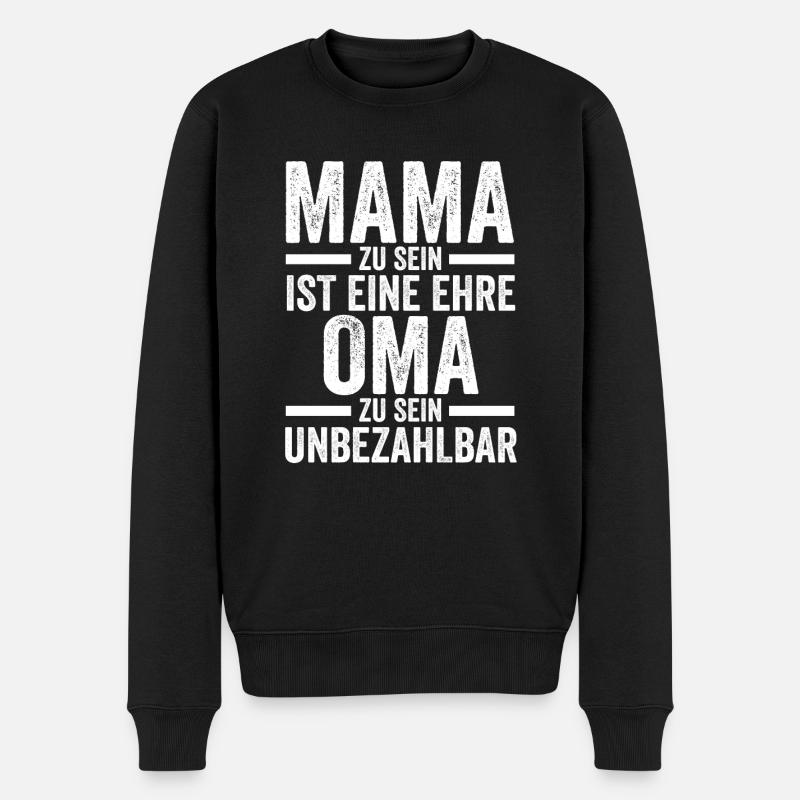 Mutter Großmutter Mama Oma - Männer Premium Bio Pullover - Schwarz