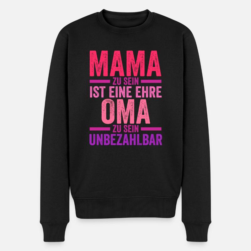 Mutter Großmutter Mama Oma - Männer Premium Bio Pullover - Schwarz