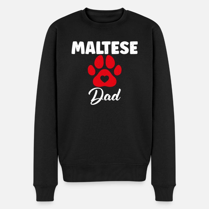 Cadeaux de propriétaire maltais - Pull Premium bio Homme - noir