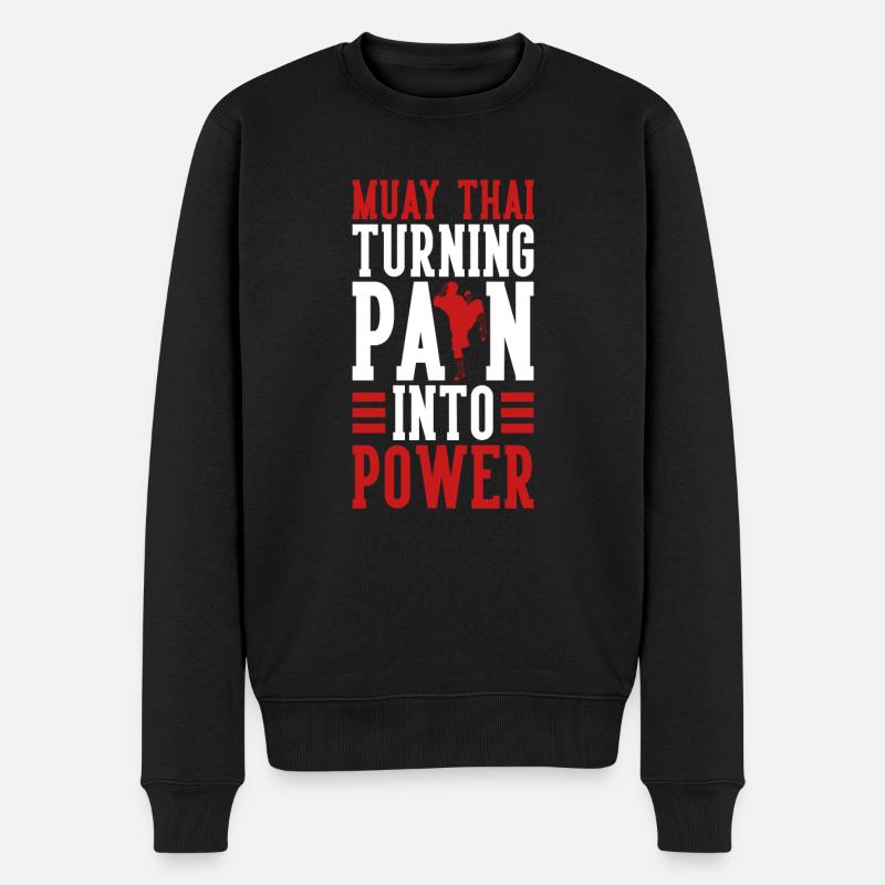 Muay Thai Boxing - Männer Premium Bio Pullover - Schwarz