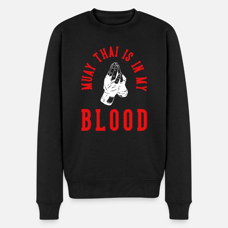 Muay Thai Boxing - Männer Premium Bio Pullover - Schwarz