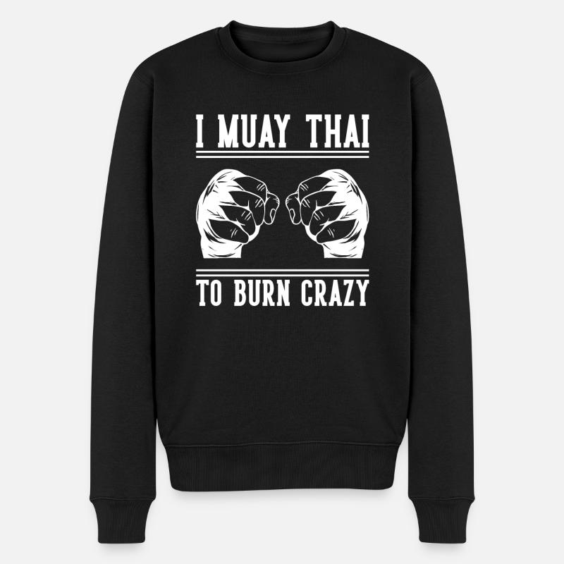 Muay Thai Boxing - Männer Premium Bio Pullover - Schwarz