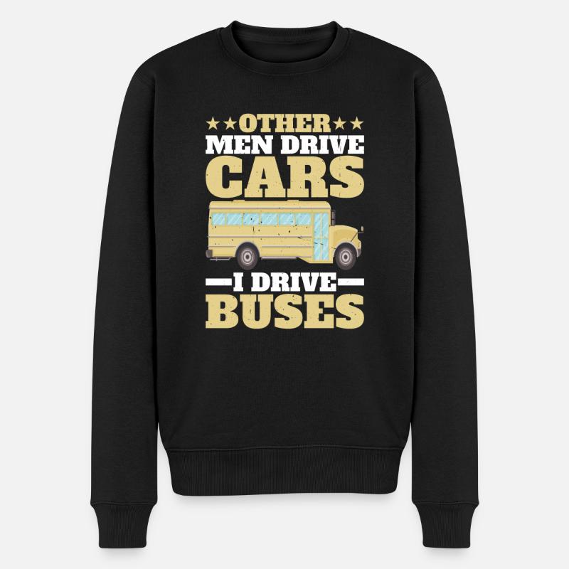 Other Men Drive Cars I Drive Buses 2 - Männer Premium Bio Pullover - Schwarz