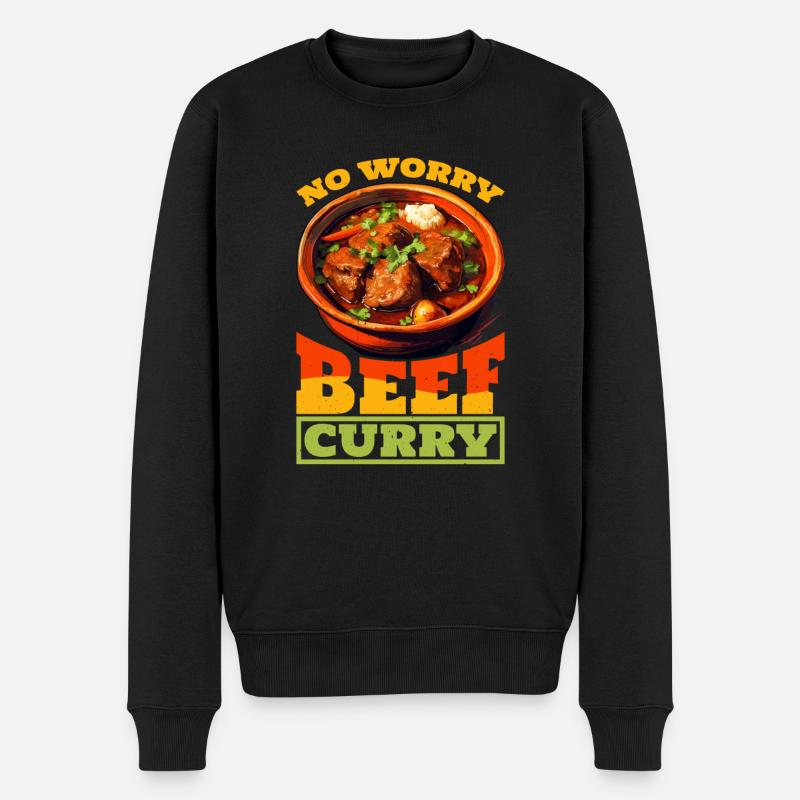 No Worry Beef Curry 4 - Men's Premium Organic Jumper - black