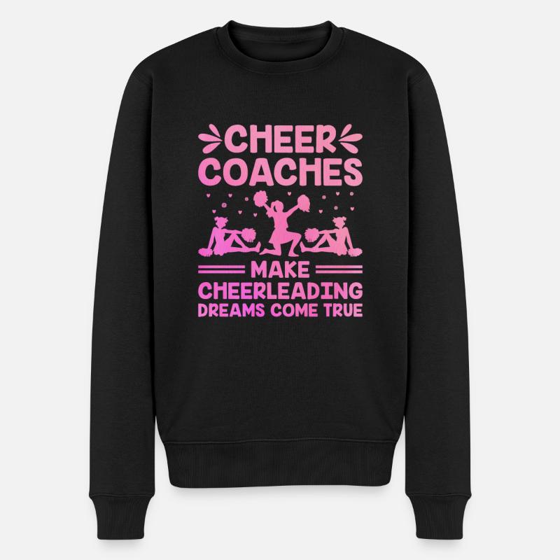 Cheerleading Coach Cheer Coach Cheerleader Cheer T - Männer Premium Bio Pullover - Schwarz