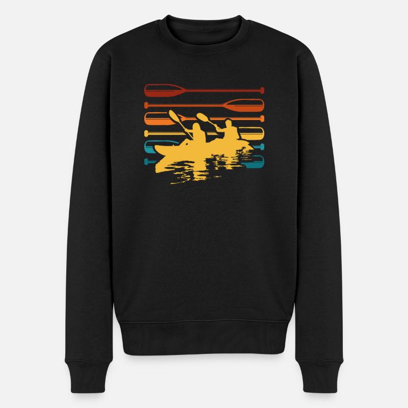 Équipe jaune d’aviron en canoë - Pull Premium bio Homme - noir