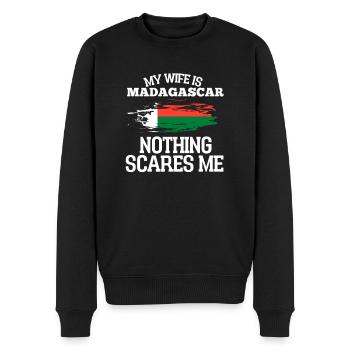 Malawi - Men's Premium Organic Jumper - black - Front - Nico (187cm)