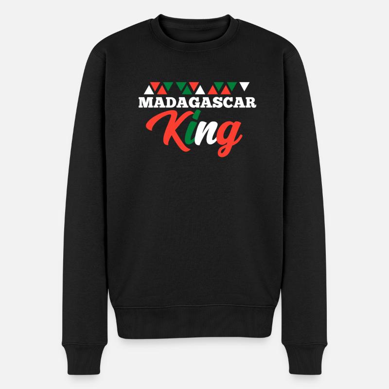 Madagaskar - Männer Premium Bio Pullover - Schwarz